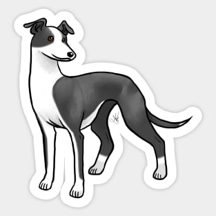 Dog - Whippet - Black and White Sticker